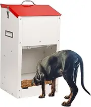 Svauoumu Automatic Dog Feeder - Capacity 11 kg, with Lid to Protect Food, Rodent Safe Design, Suitable for Outdoor Use (55 x 25 x 29)