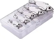 Bass Bait, 5Pcs Blade Bait Anti-Rust Metal Spinner Baits with Double Treble Hooks for Bass, Trout, Walleye, Crappie, Saltwater Fishing