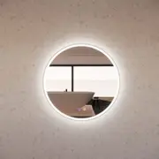 600/800mm ABS Gold/Black/Brushed Nickel Framed R3 Round With Easy Hooks and Dimmer LED Mirror