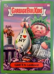2019 Topps Garbage Pail Kids GPK x NYC Takeover #6B GRETA GARBAGE Green SP /182
