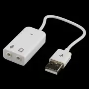 AUDIO SOUND CARD ADAPTER USB 2.0 CABLE 3D VIRTUAL 7.1 CH Win7/XP Linux Mac OS