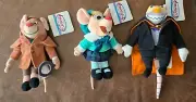 Great Mouse Detective 8" Bean Bag Plush Lot Basil Olivia Ratigan NWT Disney