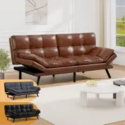 ALFORDSON Sofa Bed 3 Seater Recliner Lounge Convertible Leather