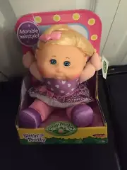 Cabbage Patch Sittin Pretty Doll Jenna Natasha Blonde/Blue Eyes-Purple Hearts
