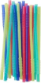 [Tupperware] Set of 20 Reusable Whistle Straws Blue Red Green Teal