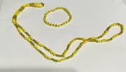 Collar Y pulsera Oshun Eleke de Santeria Yoruba Religion Orisha Necklace 40”