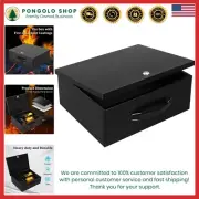 Portable Metal Safe Box Fireproof Locking Storage for Documents Jewelry