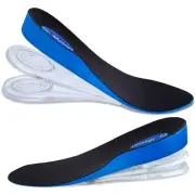 3-Layer Adjustable Height Increase Insoles, 3/4 Length Shock Absorption Cushi...