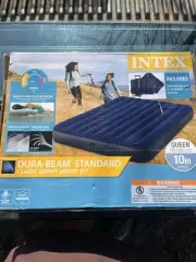 Intex Queen Size Air Mattress Set.￼ with Pump And Pillow New In The Box.