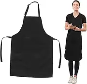 [VERDANVERSE] 2 Pcs Chef Aprons Adjustable Halter Neck Breathable Large Coverage for Cooking Catering