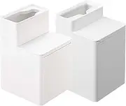 Yamazaki 5722 6060 Toilet Wiper Stand with Replacement Brush Storage and Cleaner Seat Storage Set, Tower, White