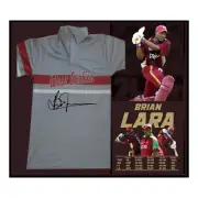 BRIAN LARA SIGNED & FRAMED WEST INDIES CRICKET ONE DAY SHIRT