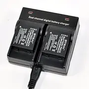 Dual-Channel Battery Charger +2X 940mAh Battery for Panasonic DMW-BLE9E DMW-BLE9PP DMW-BLE9 DMW-BLG10E DMW-BLG10 Lumix DC-TZ100 DC-TZ90 DMC-GX7 DMC-GX85 DMC-GF3 DMC-GF5 DMC-GF6 DMC-LX100 Camera