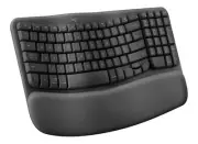 Logitech Wave Keys Wireless Ergonomic Keyboard with Cushioned Palm Rest