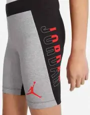 Nike Air Jordan Lunar Block Jumpman Girls Biker Shorts Grey & Black Size XL