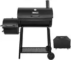 Royal Gourmet CC1830FC Charcoal Grill Offset Smoker (Grill + Cover), Black
