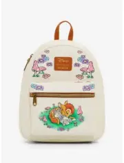 Loungefly Disney Bambi & Thumper Sleeping Mini Backpack Flowers MushroomsNWT