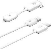 USB Wireless Projection Screen, Sentdream Wireless Video Transmitter, Sentdream Hdmi Extender, Portable Plug&Play, for Video Audio Projection (White)