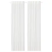 SILVERLÖNN sheer curtains, 1 pair, white/with heading tape, 145x250 cm