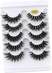 AUTSUPPL 5 Pairs Natural False Eyelashes for Women 3d Fake Lashes Long and Full Easy to Apply for Parties and Weddings