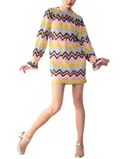 Cynthia Rowley Zigzag Knit Shift Dress