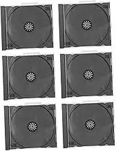 iplusmile Plastic Cd Cases 6 Pack DVD Storage Box Protection for Discs Space Saver