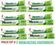 Neem Active Herbal Complete Care Toothpaste 200 gm | Pack of 6 | FAST SHIP