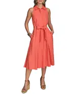Donna Karan Tie Waist Shirtdress