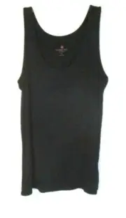 New Laurie Felt Tank Top Medium Black Round Neck Sleeveless A352554 Women CB88B