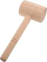 jojofuny Leather Craft Hammer with Wood Handle DIY Leatherworking Tool for Stamping and Carving User Friendly Design for Beginners and Experienced for Leather Accessories and Footwear