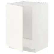METOD base cabinet for sink, white/Vallstena white, 60x60x80 cm