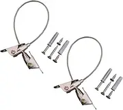 ibasenice Metal Furniture Safe Anchors 2 Sets Home Furniture Straps Anti Tip Furniture Straps Kit