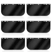 6 Pack Face Shield Replacement Lens, 15.5'' x 8'' Tinted Full Face Shield Com...