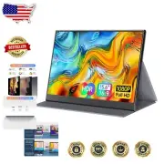 Travel-Friendly 15.6" Monitor with Smart Cover – 1080P with Built-In Speakers