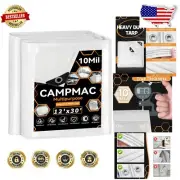 Premium 10 Mil White Tarp 12' x 30' - Lightweight, Durable and Multi-Purpose Use