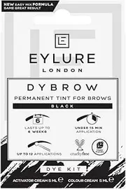 Eylure dybrow dye kit, permanent brow tint, black