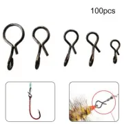 Fly Hook Lure Snaps with Swivel Clip Pack of 100 for Trout Sunfish Fishing