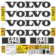 Fits Volvo G940 Decal Kit Motor Grader - Scraper Equipment Decals
