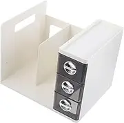 DINHEAROM Magazine Desktop Organizer with Simple Document Storage Rack for Efficient Office Organization Modern and Grey Design File Stand and Magazine Holder