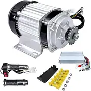 48V / 60V Electric Brushless Motor Tricycle Motor 550W / 700W / 800W / 1000W Electric Brushless Geared Motor Complete Kit with Controller, 14-Tooth 420 Gears, Speed Control Handle