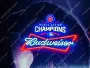 Chicago Cubs 2016 World Series Beer Vivid LED Neon Sign Light Lamp With Dimmer