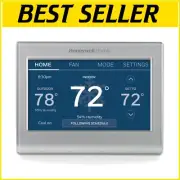 Elegant Silver Wi-Fi Thermostat with Touchscreen Control - Programmable Features