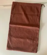 Elie Tahari Brown Cotton Dustbag Pouch for Small Handbags or Shoes 15" x 9.5"