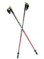 LEKI Nordic Walking Speed Pacer Vario T2 HM Super Carbon Poles 105cm Red