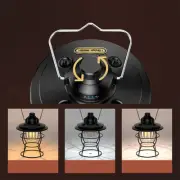 Outdoor LED Camping Lamp Rechargeable Strong Light Retro Hanging Lantern Lamp