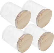 HOMOCONO 4pcs Empty Glass Candle Jars 200ml Vanilla Scented DIY Candles Home Decor