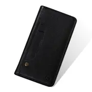 Musubo C3 Crazy Horse Texture Horizontal Flip Pu Leather Case For Iphone Xs / X With Holder and Movable Card Slots and Wallet (Black)