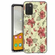 For Samsung Galaxy A03s A02s TPU Case Cover+Glass(Watercolor Floral)