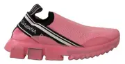Dolce & Gabbana Chic Pink Sorrento Slip-On Women's Sneakers Authentic