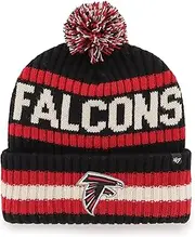47 NFL Atlanta Falcons Unisex Cuff Knit Bobble Hat, Black, Black, One size